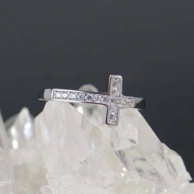 Anillos de Plata y Circonitas - Anillo Cruz