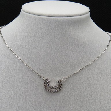 Collar arcoíris plata